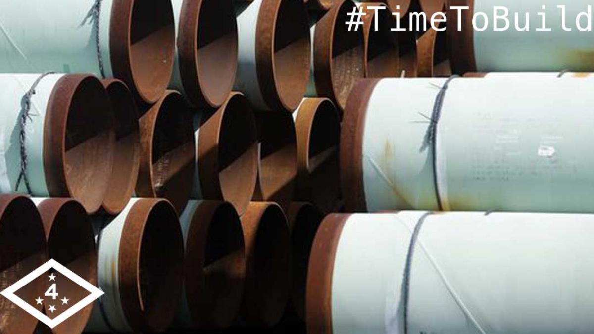 It is #TimeToBuild the Keystone XL Pipeline.