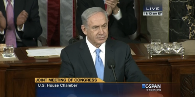 Israeli Prime Minister Benjamin Netanyahu addresses a joint session of Congress on Tuesday, March 3, 2015.