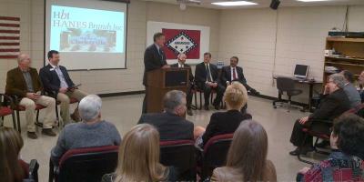 Congressman Bruce Westerman (R-Hot Springs) at the jobs announcement in Clarksville.