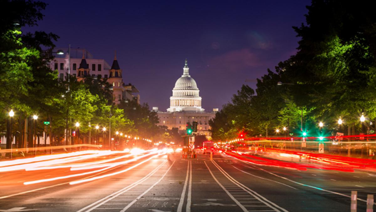 United States Capitol at night