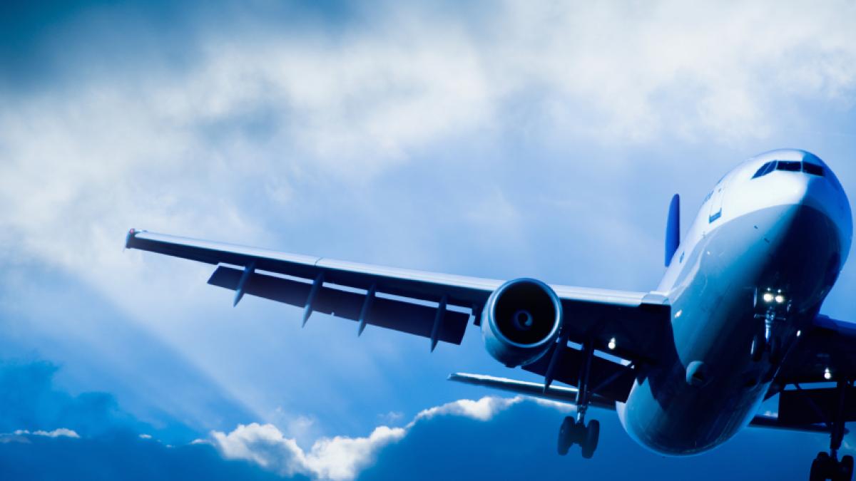 airplane in flight
